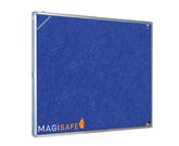 Magiboards Fire Retardant Blue Felt Lockable Noticeboard Display Case Portrait 900x1200mm